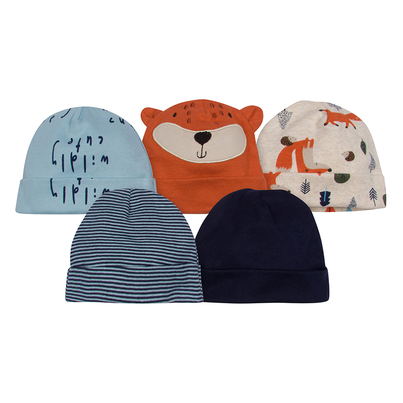 Gerber Boys 5-pk Hats set, Hedgehog
