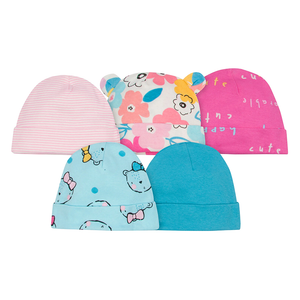 Gerber Girls 5-pk Hats set, Happy Bear
