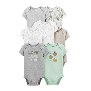 Carter's Unisex 7-pk Bodysuit set, Love / Locally Grown Cutie