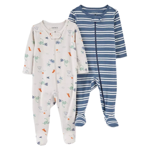 Carter's Boys 2-pk Sleep & Play set, Dino / Stripes