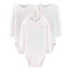 Carter's Unisex 3-pk Long-Sleeve Bodysuit set, Plain White