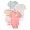 Cloud Island Girls 4-pk Bodysuit set, Hello / Tie Dye