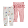 Carter's Girls 2-pk Long Pant set, Pink/ Rainbows