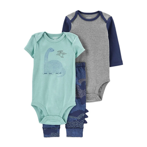 Carter's Boys 3-pc Bodysuit & Long Pant set, Dino/ Navy