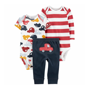 Carter's Boys 3-pc Bodysuit & Long Pant set, Traffic/ Stripes