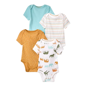 Cloud Island Boys 4-pk Bodysuit set, Safari (6-9M only)
