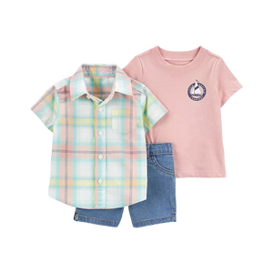 Carter's Boys 3-pc Button Up Shirt, Tee & Shorts set, Nautical