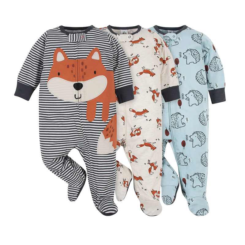 Gerber Boys 3-pk Sleep & Play set, Fox