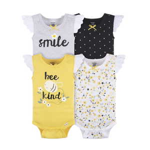 Gerber Girls 4-pk Sleeveless Onesies set, Smile / Bee Kind