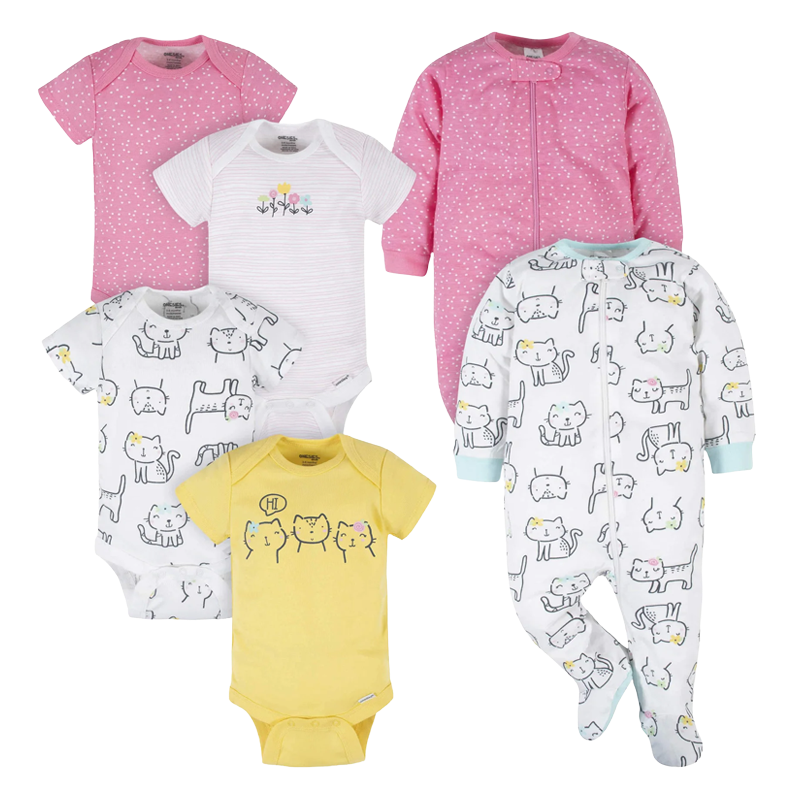 Gerber Girls 6-pc Essentials Combo, Kitties