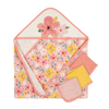 Gerber Girls 4-pc Terry Hooded Towel and Washcloth Set, Floral