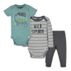 Gerber Boys 3-pc Bodysuit & Long Pant set, Dino / Explorer