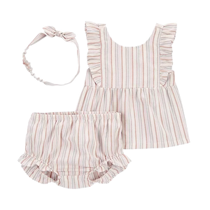 Carter's Girls  3-pc Casual Set, Beige / Stripes