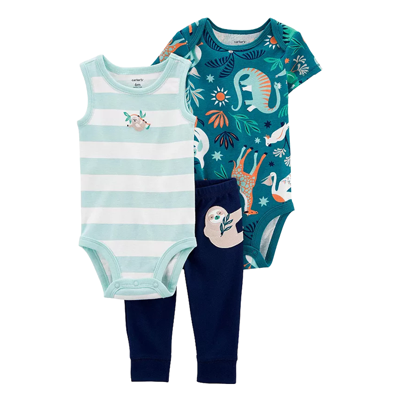 Carter's Boys 3-pc Bodysuit & Long Pant set, Jungle