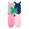 Carter's Girls 5-pk Flutter Sleeve Bodysuit set, Multicolor / Polka Dots (NB size only)
