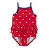 Carter's Girls Ruffle 1-Piece Swimsuit, Red / Stars