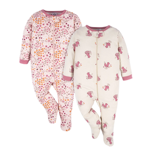 Gerber Girls 2-pk Sleep & Play set, Foxy / Floral