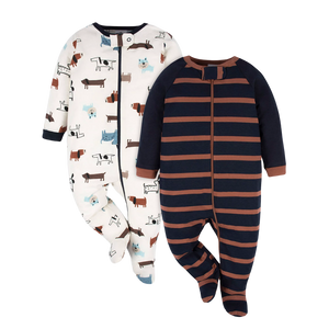 Gerber Boys 2-pk Sleep & Play set, Doggies / Stripes