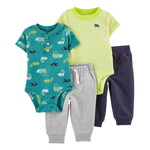 Carter's Boys 4-pc Bodysuit & Shorts Mix 'n Match set, Ocean