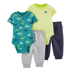 Carter's Boys 4-pc Bodysuit & Shorts Mix 'n Match set, Ocean