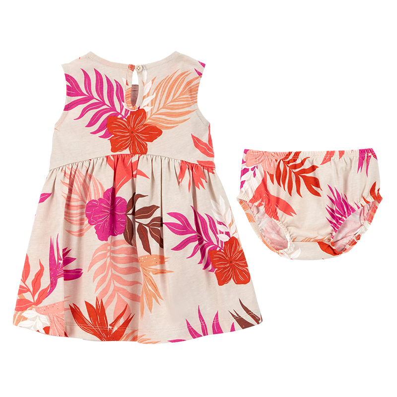 Carter's Girls 2-pc Romper and Dress set, Fuchsia / Tropical