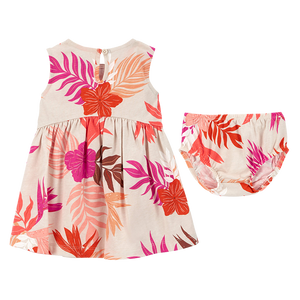Carter's Girls 2-pc Romper and Dress set, Fuchsia / Tropical
