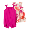 Carter's Girls 2-pc Romper and Dress set, Fuchsia / Tropical
