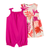 Carter's Girls 2-pc Romper and Dress set, Fuchsia / Floral