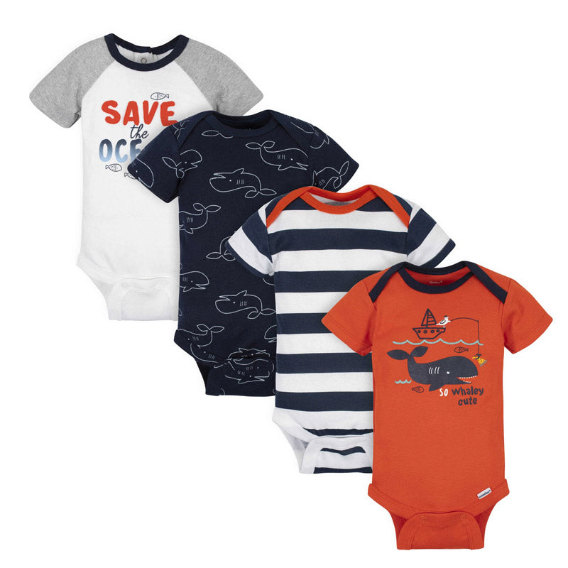 Gerber Boys 4-pk Onesies set, Whale