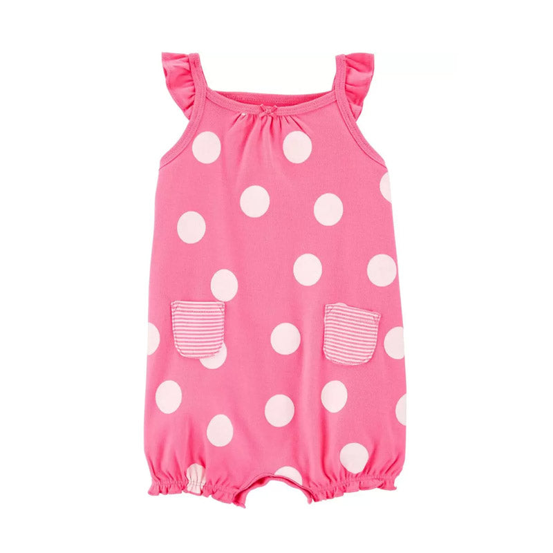 Carter's Girls Cotton Romper, Crabby