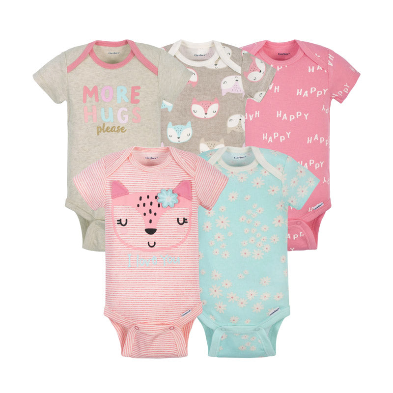 Gerber Girls 5-pk Onesies set, Fox