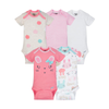 Gerber Girls 5-pk Onesies set, Bunny (100% organic cotton)