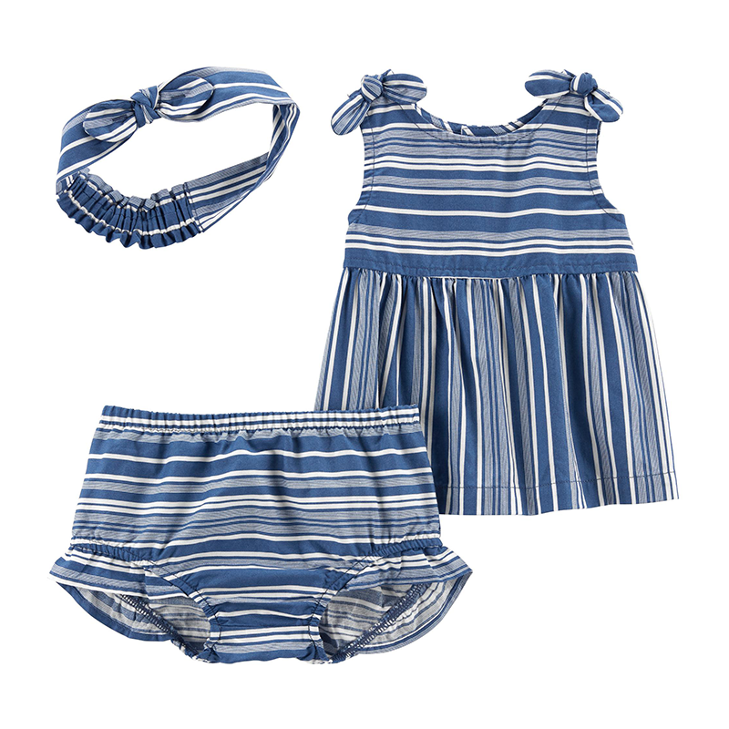 Carter's Girls  3-pc Casual Set, Blue / Stripes