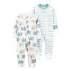 Carter's Unisex 2-pk Sleep & Play set, Teal / Animals