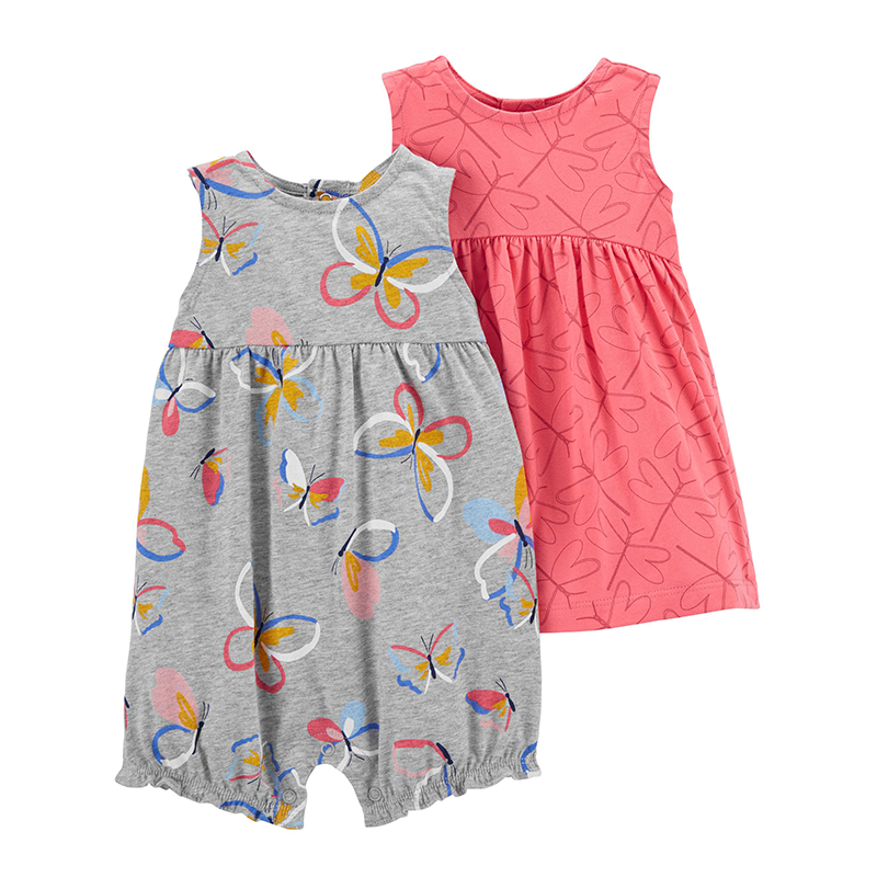 Carter's Girls 2-pc Sleeveless Dress & Romper set, Butterflies