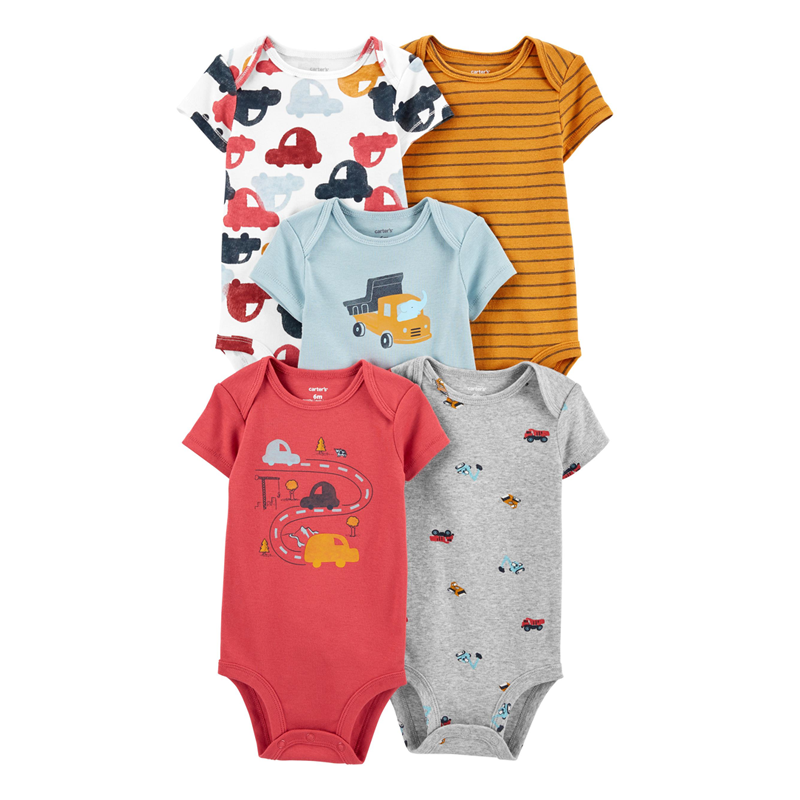 Carter's Boys 5-pk Bodysuit set, Cars