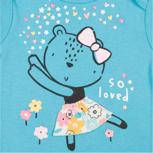 Gerber Girls 5-pk Onesies set, Happy Bear