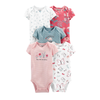 Carter's Girls 5-pk Bodysuit set, Pink / Blue / Floral